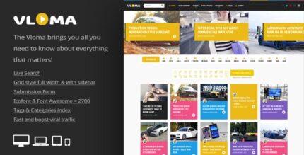 Vloma Grid – um tema de blog de vídeo WordPress responsivo