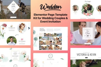 Weddon – Convite para eventos de casamento Elementor Template Kit
