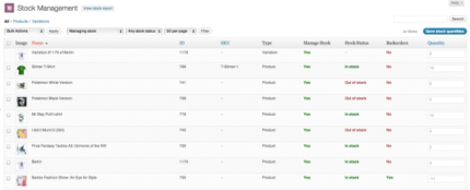 WooCommerce – Gestão de estoque a granel