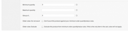 WooCommerce Quantidades mín./Máx.
