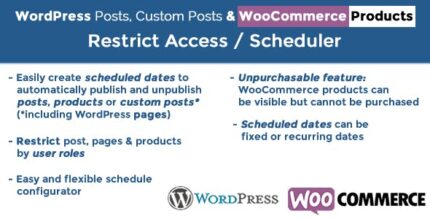 WordPress Posts & Agendador de Produtos WooCommerce / Acesso Restrito