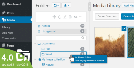 WordPress Real Media Library – Categorias de mídia / Gerenciador de arquivos de pastas