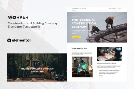Worker – Template Kit Elementor para empresa de construção e construção