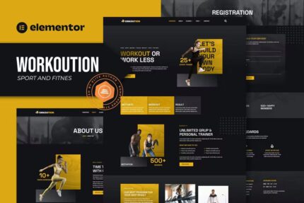 Workoution – Sports and Fitness Elementor Template Kit