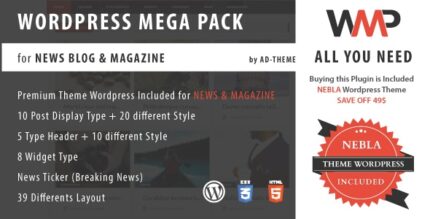 WP Mega Pack para Notícias, Blog e Revista – Tudo que você precisa